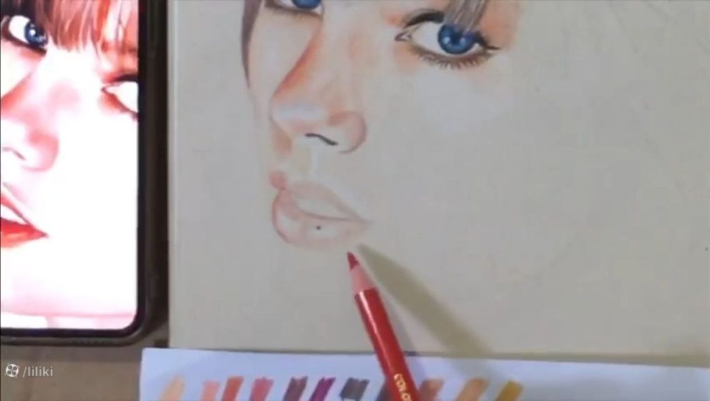 زیرسازی لب با شمارههای ۱۴ و ۱۵