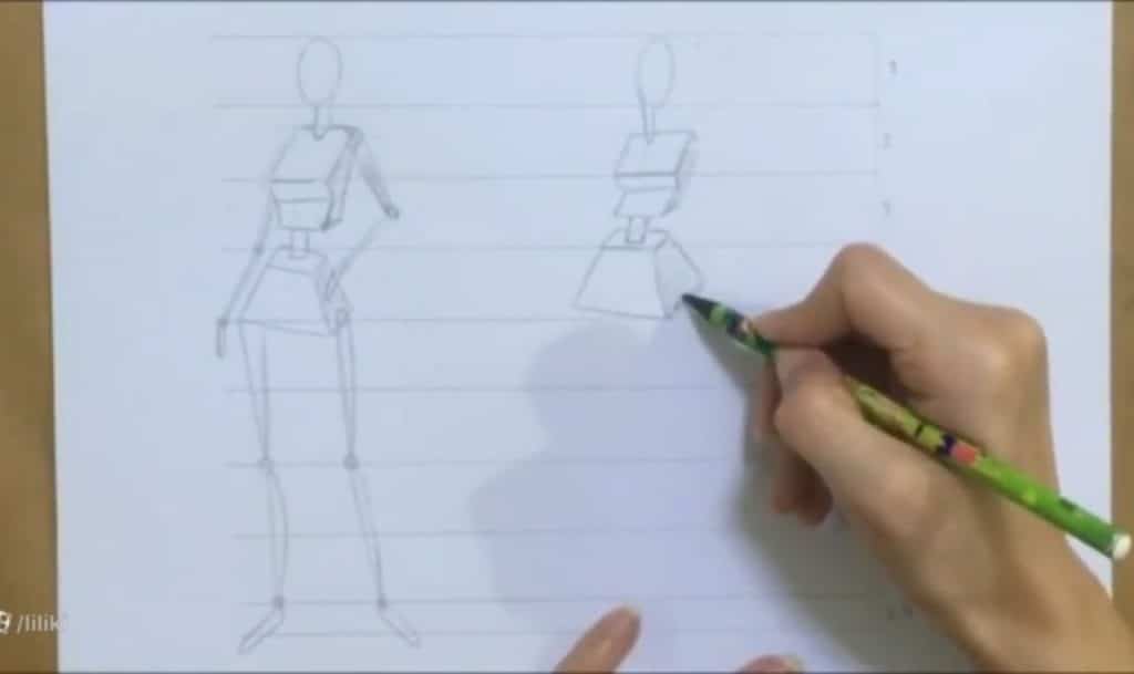 تکمیل لگن در آموزش طراحی فیگور