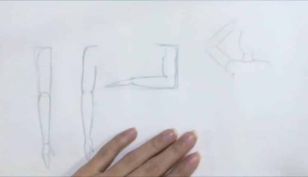 کشیدن حالتهای مختلف دست متصل به شانه در آموزش طراحی فیگور انسان