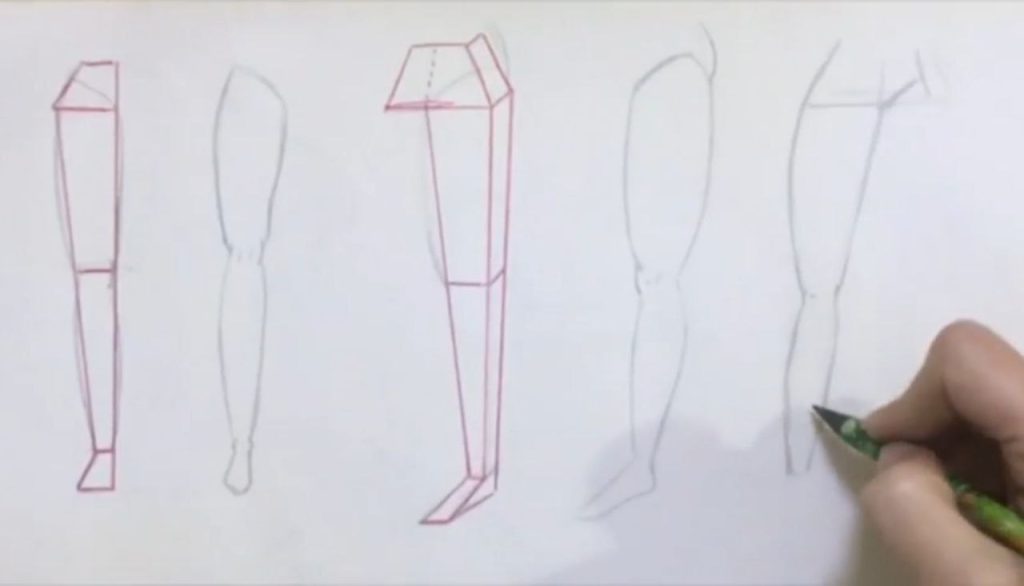 کشیدن جفت پا در آموزش طراحی فیگور آسان