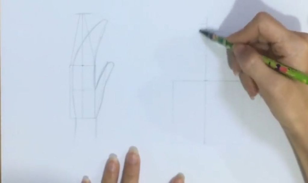 طراحی کف دست و اندازهگذاری انگشتها