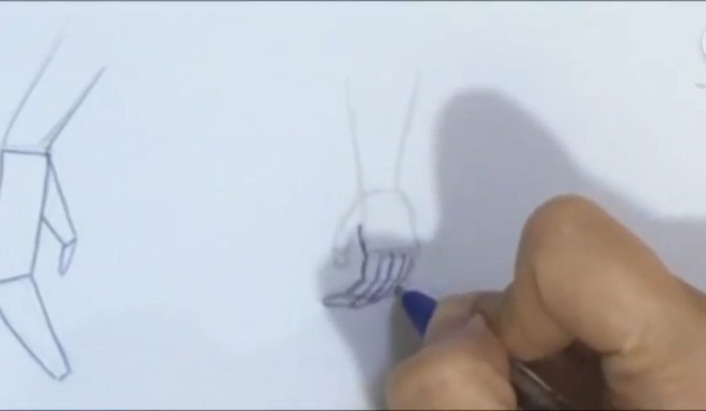 پاک کردن خطوط اضافه و تکمیل دست