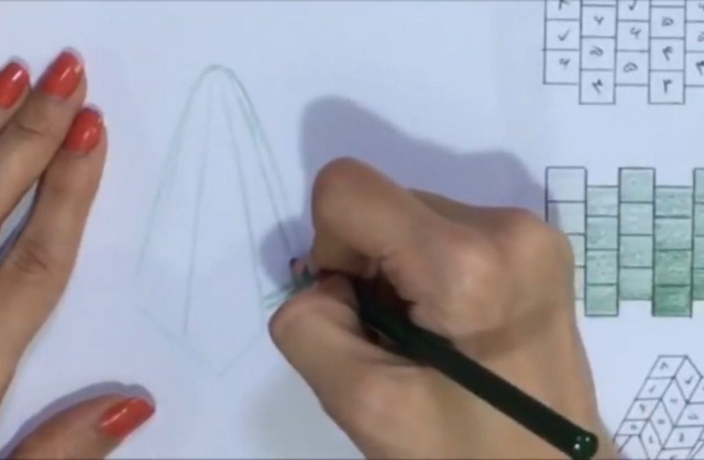 آموزش طراحی پارچه با مثلث و شروع تمرین جنسیت پردازی پارچه