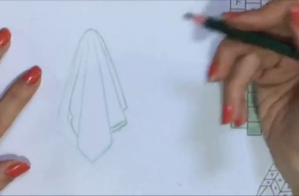 نزدیکی مثلثها و اثر روی چین پارچه