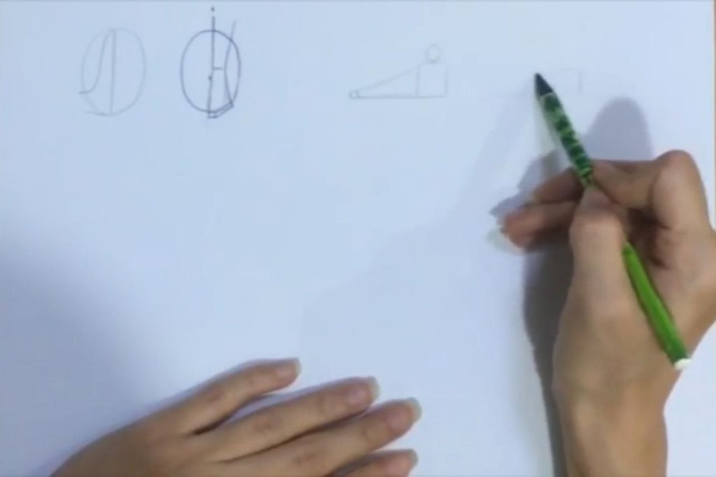 آموزش طراحی فیگور پا به صورت مکعبی و ساده در زوایای مختلف