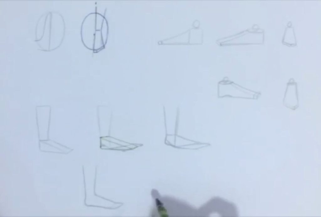 نکات نهایی در ترسیم پا و اصلاح موقعیت پاشنه