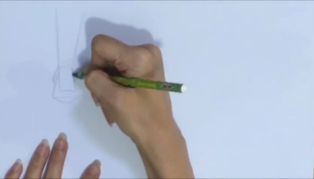 کشیدن اولین پا با کفش از نمای روبهرو