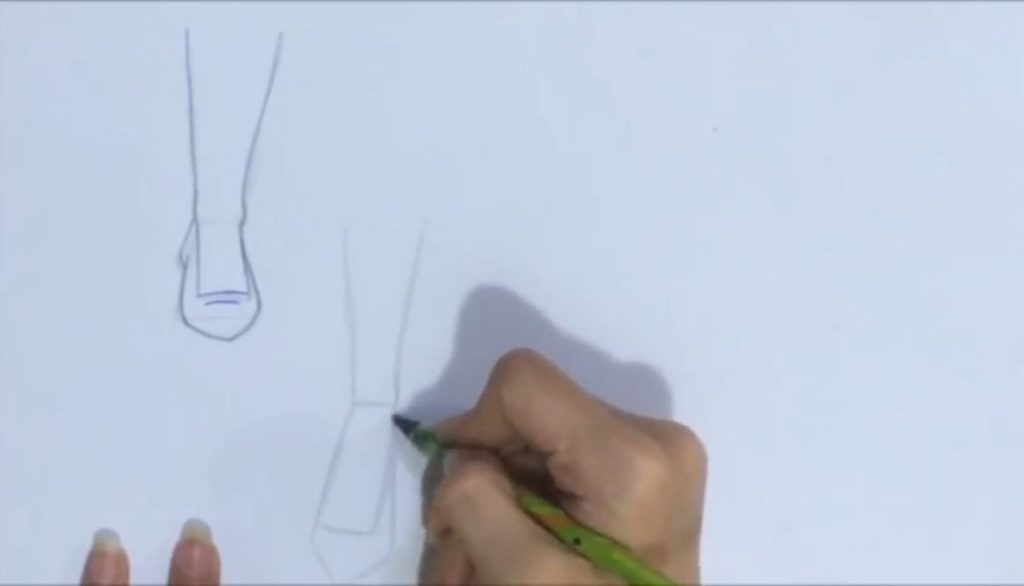 طراحی پای دوم با پاشنه و حفظ فرم کلی پا