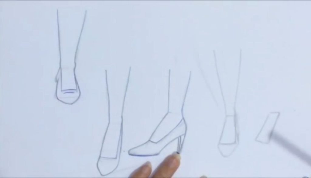 تشخیص زاویهها و تعیین دید پاشنه در آموزش طراحی فیگور پا