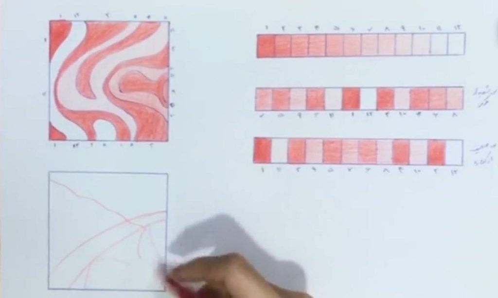 شروع طراحی چین و چروک پارچه براق