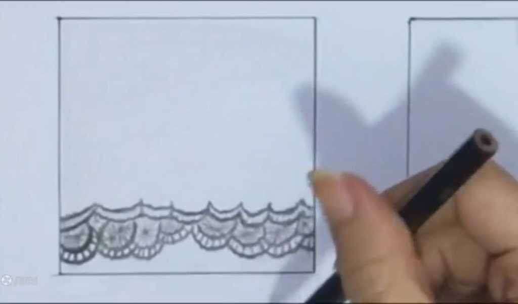 پایان بافت توری و پر کردن فضاهای خالی