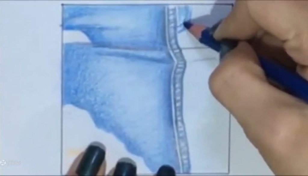 اصلاح با پاککن و تکرار سمت دیگر در جنسیت سازی پارچه جین