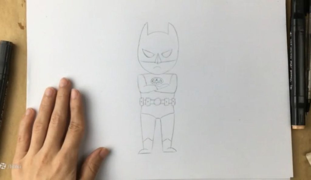 طراحی پاها در نقاشی پسرانه بتمن