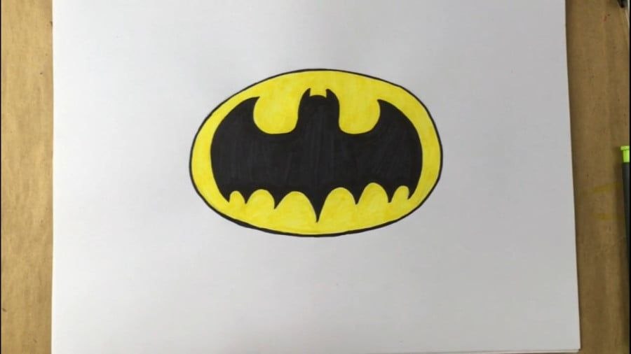 نقاشی پسرانه بتمن ساده