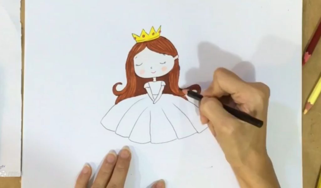 پر کردن قسمت های خالی نقاشی پس از دورگری