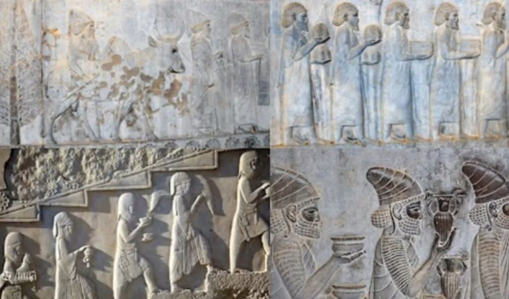 نماینده های 28 ملل تابع در تخت جمشید