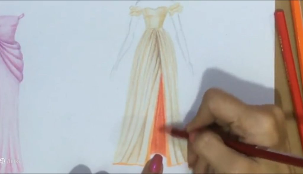 اجرای بدون فیگور در طراحی لباس مجلسی شیک