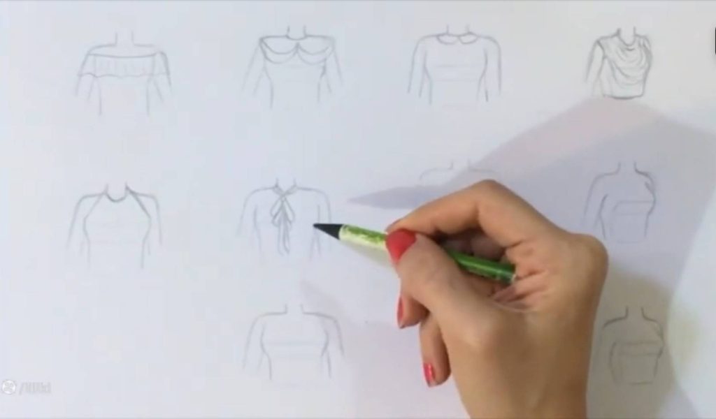 طراحی یقه کراواتی